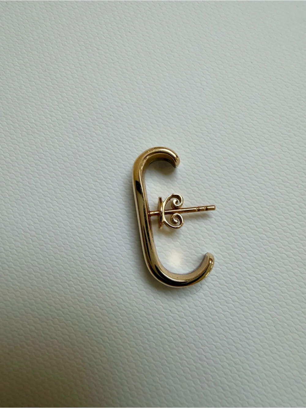 G. Gold-Plated Women’s Earring - Polished Gold Finish